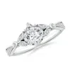 Angara Nature-inspired Pear Diamond Engagement Ring With Leaf Motifs In White Gold/h