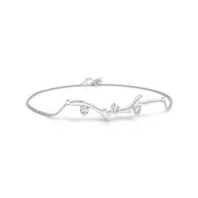 Angara Nature Inspired Round Diamond Tree Branch Bracelet In Metallic