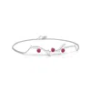 Angara Nature Inspired Round Pink Sapphire Tree Branch Bracelet In Platinum/rich Pink