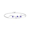 Angara Nature Inspired Round Tanzanite Tree Branch Bracelet In White Gold/deep Rich Violet Blue