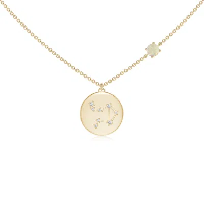 Angara Opal Libra Constellation Medallion Pendant In Gold