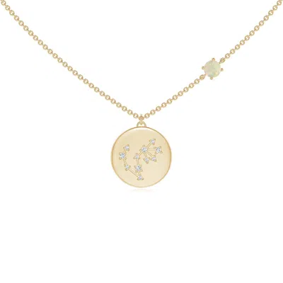 Angara Opal Scorpio Constellation Medallion Pendant In Gold