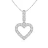 Angara Open Heart Diamond Pendant