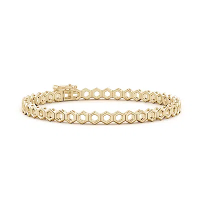 Angara Open Hexagon Link Bracelet In Gold