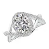 Angara Oval Diamond Criss Cross Shank Engagement Ring With Accents In White Gold/i-j