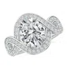 Angara Oval Diamond Infinity Engagement Ring With Accents In White Gold/h