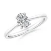Angara Oval Diamond Reverse Tapered Shank Cathedral Engagement Ring In White Gold/h