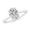 Angara Oval Diamond Reverse Tapered Shank Solitaire Engagement Ring In White Gold/h