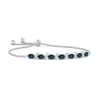 Angara Oval Lab-grown Alexandrite Bolo Bracelet With Pave-set Diamonds In White Gold/bluish Green Changing To Brownish Or Pinkish Purple