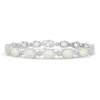 Angara Oval Moonstone Stackable Bracelet With Illusion Diamonds In White Gold/white