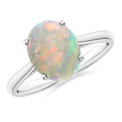 Angara Oval Solitaire Opal Cocktail Ring In Burgundy