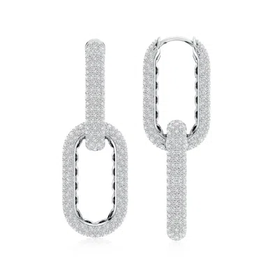 Angara Pave-set Diamond Chain Link Dangle Earrings