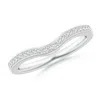 Angara Pave-set Diamond Curved Wedding Ring In White Gold/g