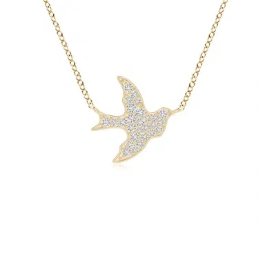 Angara Pave-set Diamond Dove Pendant In Gold
