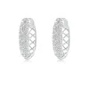 Angara Pave-set Diamond Geometric Huggie Hoop Earrings In White Gold/h