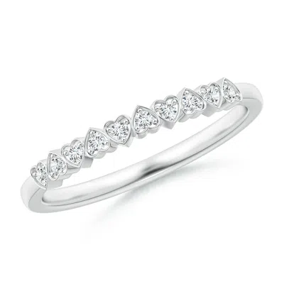 Angara Pave-set Diamond Heart Wedding Ring In White