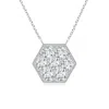 Angara Pave-set Diamond Hexagon Necklace With Milgrain In White Gold/g