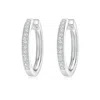 Angara Pave-set Diamond Hinged Hoop Earrings In White Gold/g