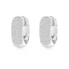 Angara Pave-set Diamond Huggie Hoop Earrings In White Gold/h
