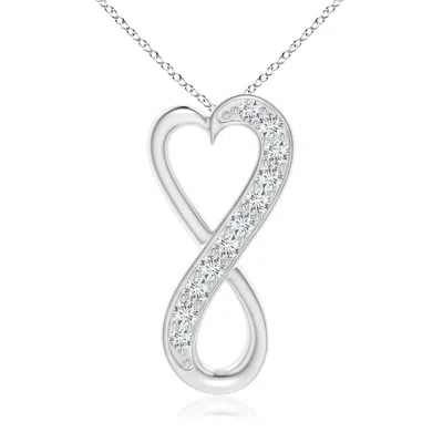 Angara Pave-set Diamond Infinity Heart Pendant In Metallic