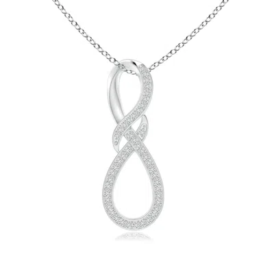 Angara Pave-set Diamond Infinity Swirl Pendant In Metallic