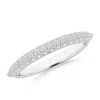 Angara Pave-set Diamond Knife Edge Wedding Ring For Women In White Gold/h