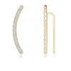 Angara Pave-set Diamond Linear Ear Climber In Yellow Gold/h