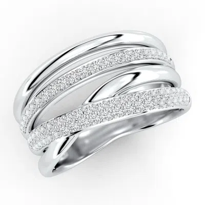 Angara Pave-set Diamond Multi-row Ring