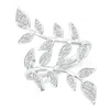Angara Pave Set Diamond Olive Leaf Vine Ring In White Gold/g