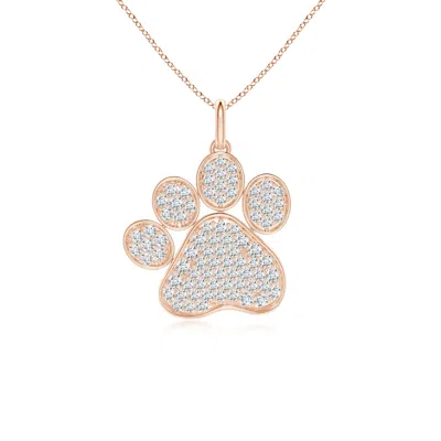 Angara Pave-set Diamond Paw Pendant In Pattern