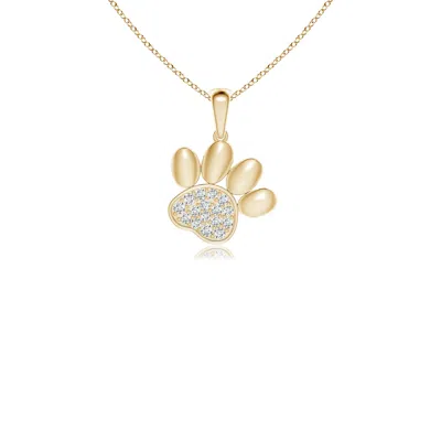 Angara Pave-set Diamond Paw Print Pendant In Gold