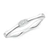 Angara Pave-set Diamond Pentagon Stackable Band In White Gold/g