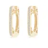 Angara Pave-set Diamond Square Hoop Earrings In Yellow Gold/g