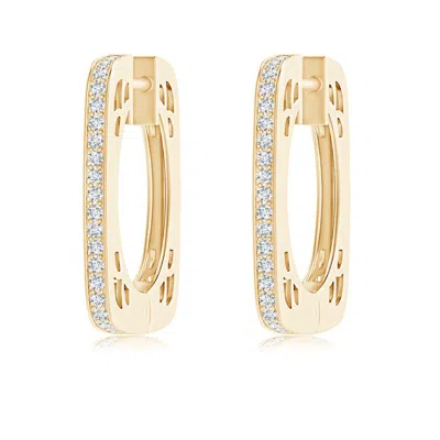 Angara Pave-set Diamond Square Hoop Earrings In Gold