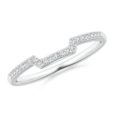 Angara Pave-set Diamond Square-shaped Wedding Ring In Metallic