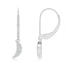 Angara Pave-set Diamond Star And Moon Leverback Earrings In Platinum/g