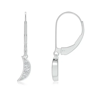 Angara Pave-set Diamond Star And Moon Leverback Earrings In White