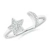 Angara Pave-set Diamond Star And Moon Open Ring In White Gold/g