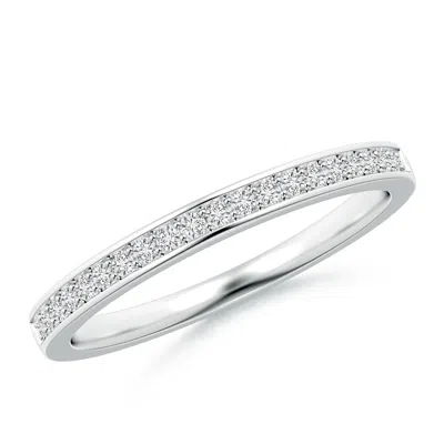 Angara Pave Set Half Eternity Women's Diamond Wedding Ring In Metallic