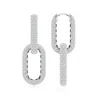 Angara Pave-set Lab-grown Diamond Chain Link Dangle Earrings