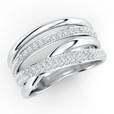 Angara Pave-set Lab-grown Diamond Multi-row Ring