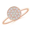 Angara Pave-set Round Diamond Clustre Disc Ring