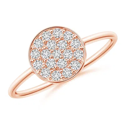 Angara Pave-set Round Diamond Clustre Disc Ring