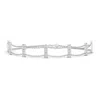 Angara Pave-set Round Diamond Double Chain Bar Bracelet In White Gold/g