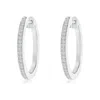Angara Pave-set Round Diamond Hinged Hoop Earrings In White Gold/h