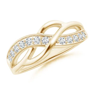 Angara Pave Set Round Diamond Multi-row Crossover Band In Gold