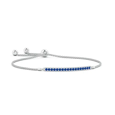 Angara Pave-set Sapphire Bar Bolo Bracelet In Metallic