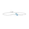 Angara Pear And Trillion Aquamarine Pisces Bracelet With Diamonds In White Gold/swiss Blue