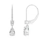 Angara Pear Diamond Leverback Drop Earrings With Diamond Accent In White Gold/h
