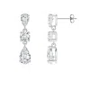 Angara Pear Lab-grown Diamond Drop Earrings In White Gold/f-g